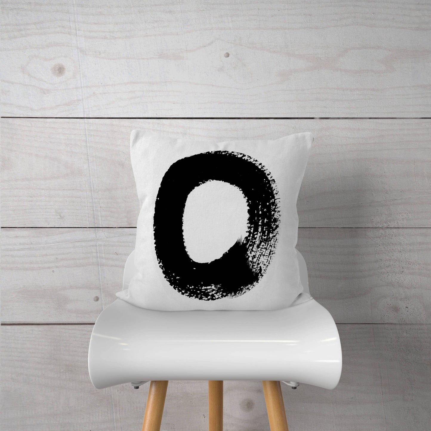 Black O Pillow Cover