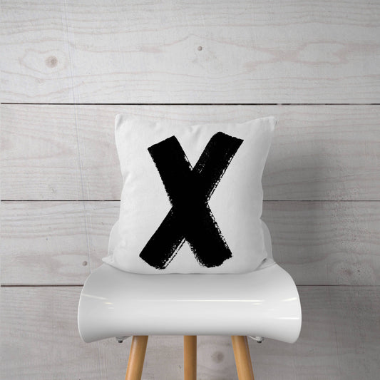 Black X Pillow Cover