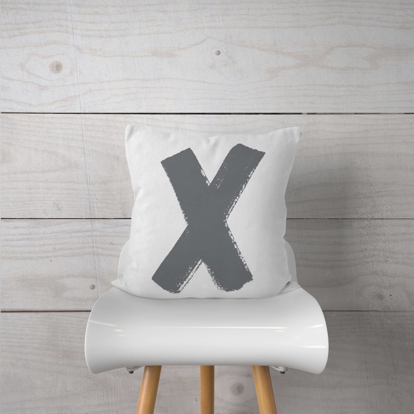 Gray X Pillow Cover