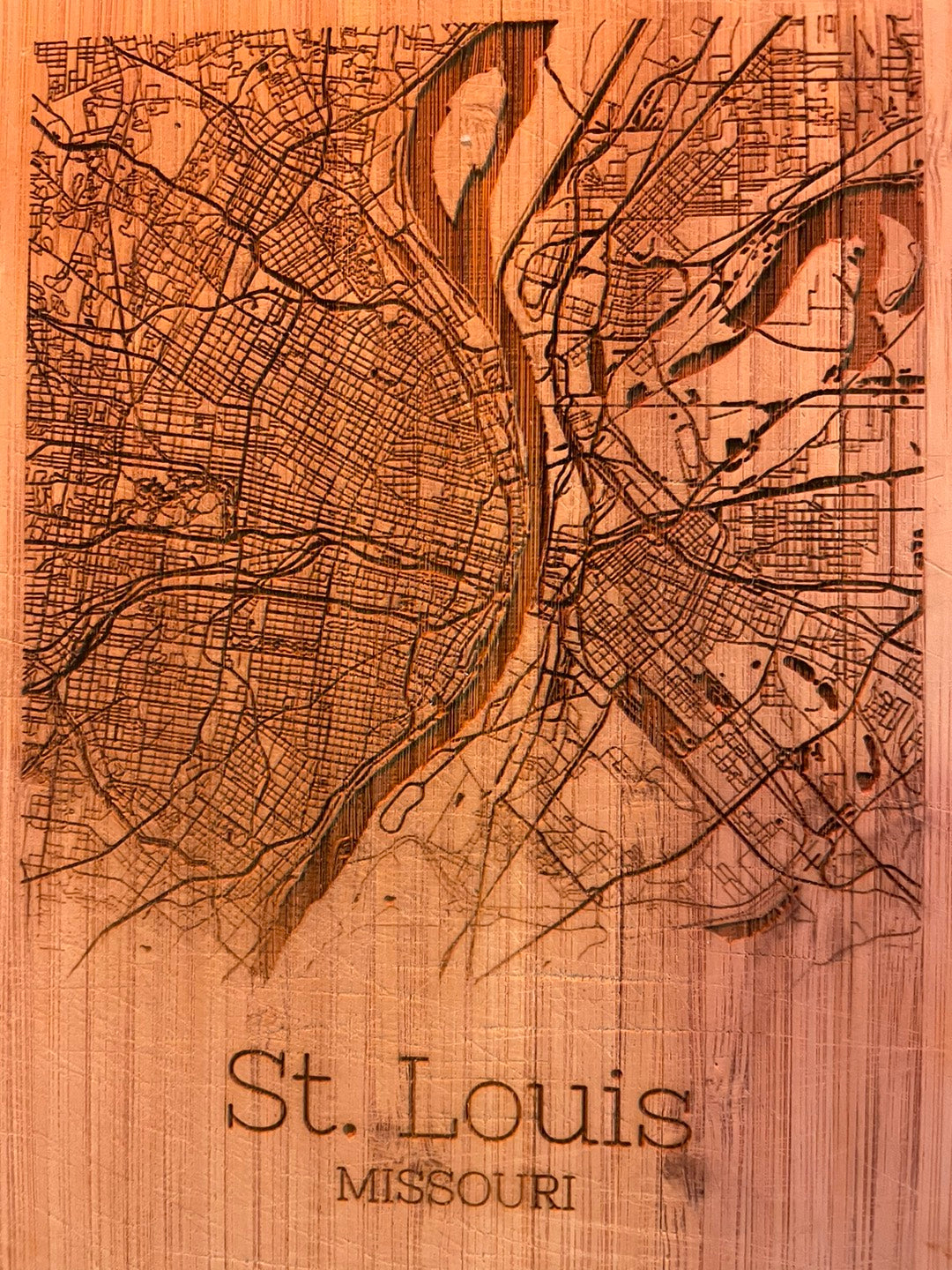 St Louis Map Plaque