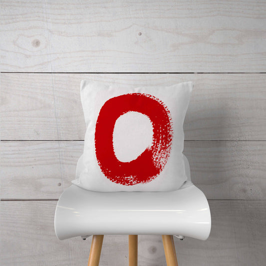 Red O Pillow Cover