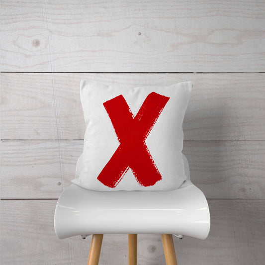 Red X Pillow Cover