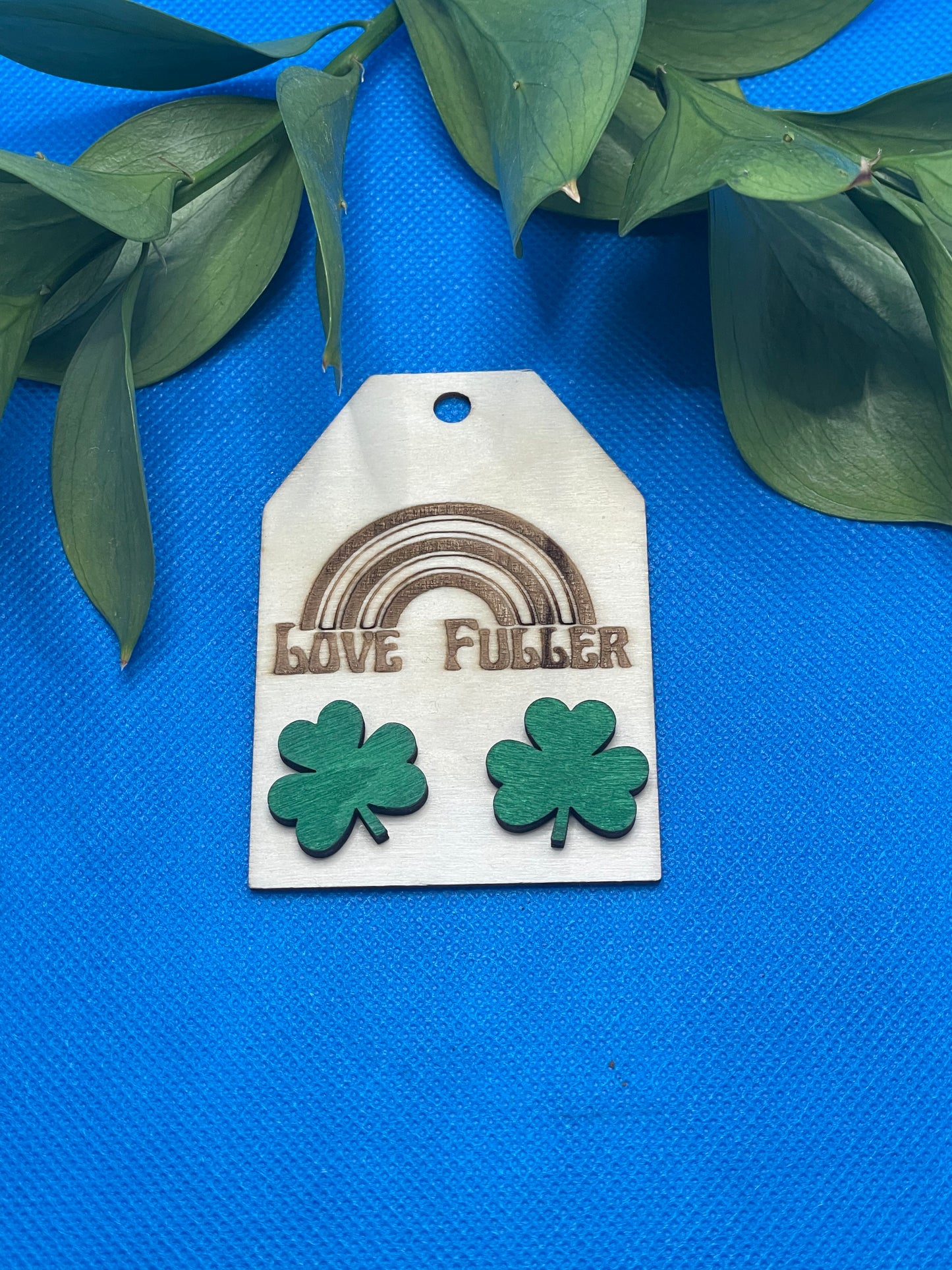 Shamrock Heart Stud Earring