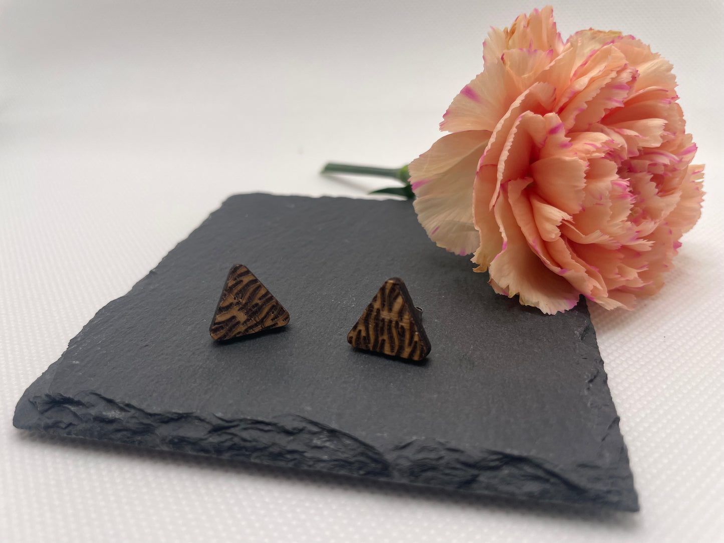 Leopard Triangle Stud Earrings