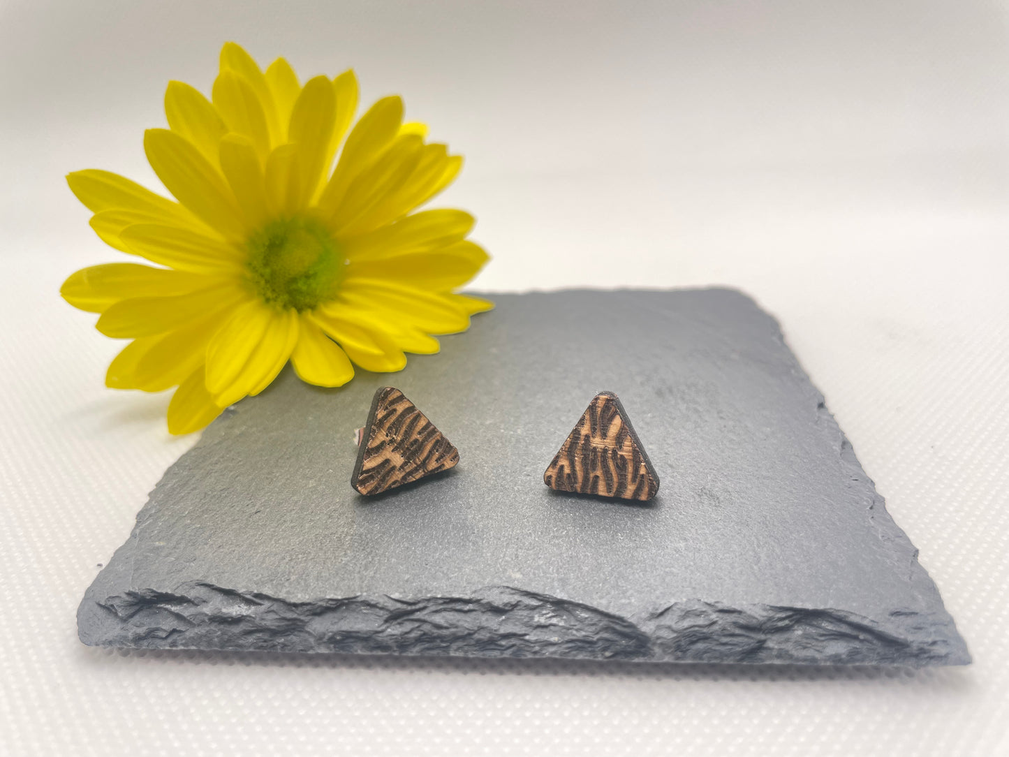 Leopard Triangle Stud Earrings