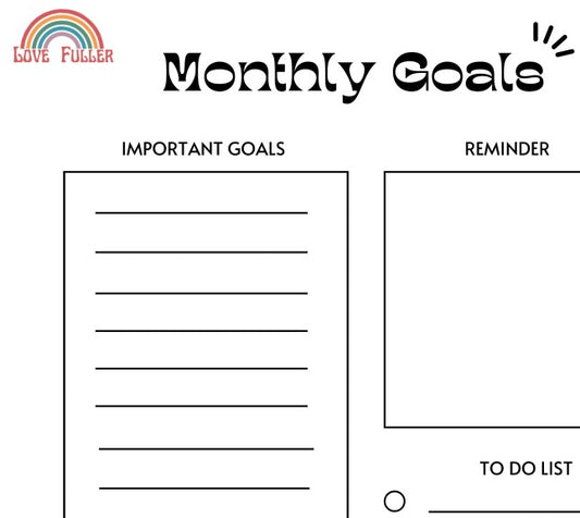 Monthly Goals